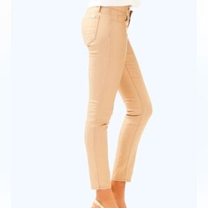 Lilly Pulitzer Tan Worth Skinny Pants, Women's Size 16